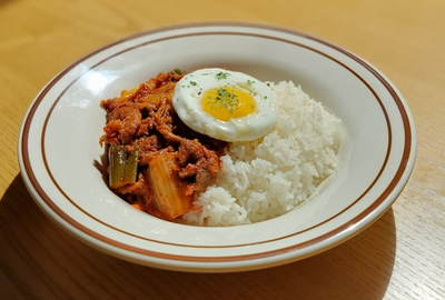 Spicy Stir-fried Pork and Kimchi with Rice